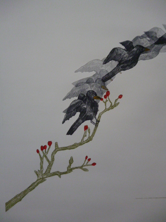 Dies de Jonge - ets - Zwarte vogel kopen? Bied vanaf 40!