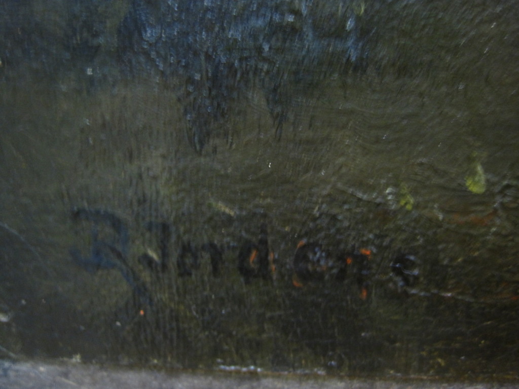 Zeer zeldzaam olievrf "Stroper bij nacht" van Barend "Tuschinski" Jordens  kopen? Bied vanaf 1!