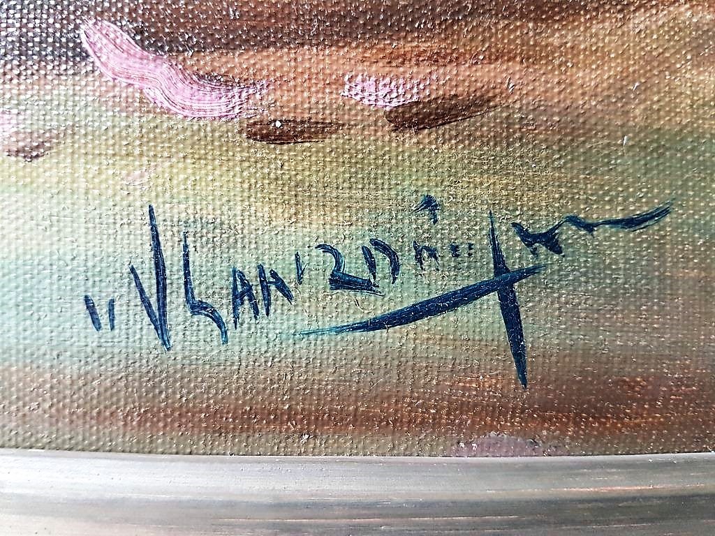 Jan van Vlaardingen (1913-1980), olieverf op paneel, Bolcrysanten op een vaas kopen? Bied vanaf 50!