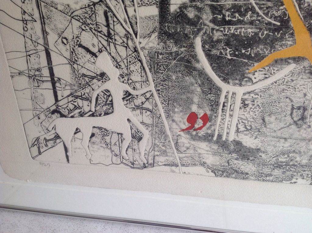 Chabab Tayefeh Mohajer : reliëf ets Hand in gekleurd, 1997 kopen? Bied vanaf 75!