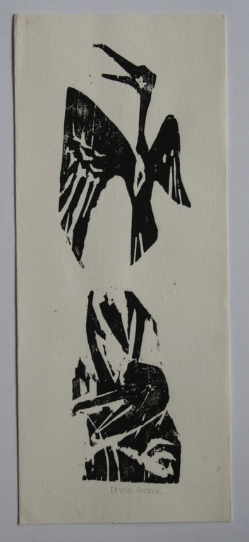 Karel Timmerman - linodruk - de vogel Phoenix kopen? Bied vanaf 10!