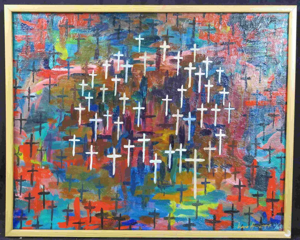 Jan van Holthe: Olieverf op doek, Croix - Ingelijst kopen? Bied vanaf 100!