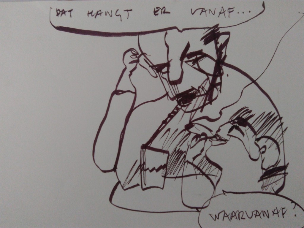 Herman Brood originele tekening uit 1990 + lijst verkocht voor € 170!