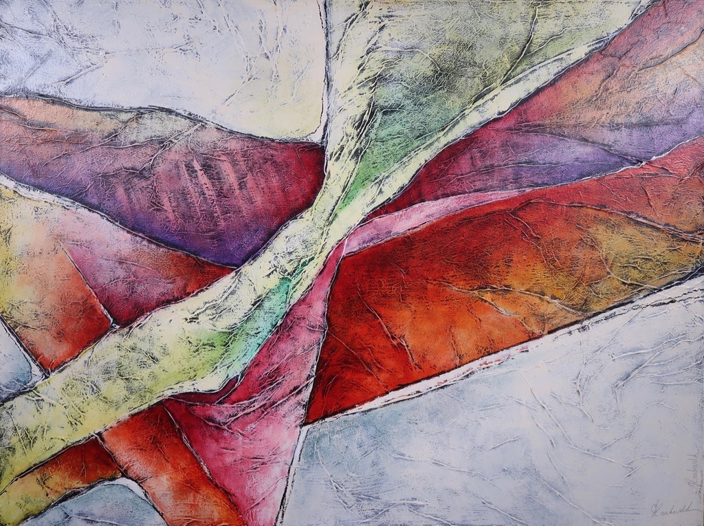 Carla Raadsveld: Acryl op doek, Abstract kopen? Bied vanaf 200!