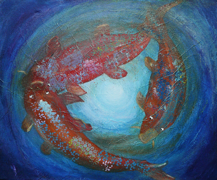 'Harmonie' -gemengde techiek, circa 1990 verkocht voor € 55!