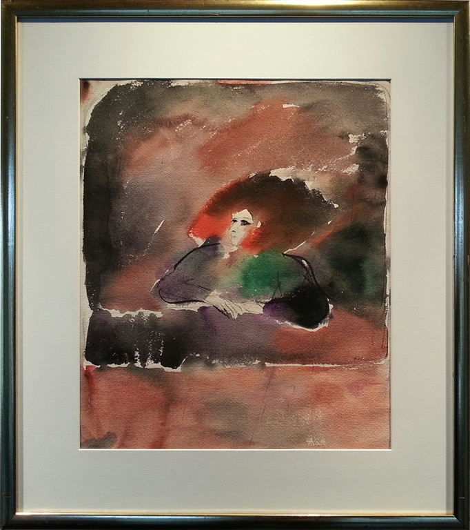 Luis Filcer, aquarel, r.m. gesigneerd, Toeschouwer kopen? Bied vanaf 600!