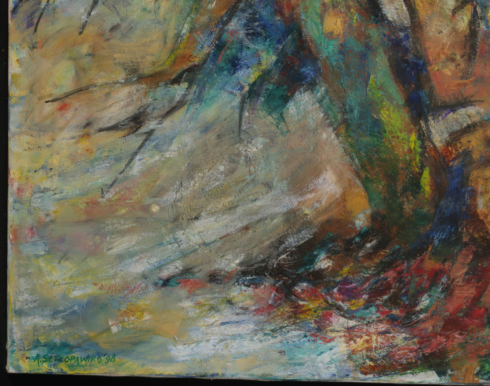 Ardie Setropawiro: Olieverf op doek, Z.T.  kopen? Bied vanaf 50!