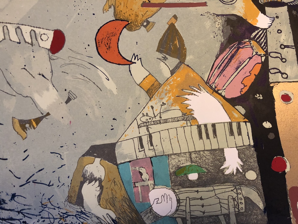 Michel van Overbeeke - Zeefdruk: The Flute 64,5 x 49,5 cm Met passepartout kopen? Bied vanaf 1!