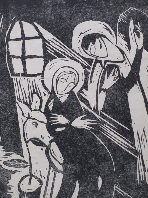 Joan Collette, De boodschap voor Maria, Houtsnede kopen? Bied vanaf 25!