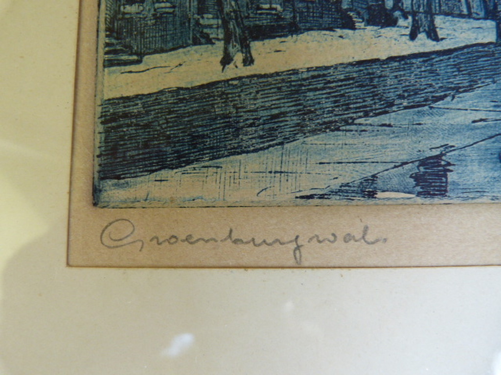 Groenburgwal  -  ets  -  Arjen Galema. kopen? Bied vanaf 30!