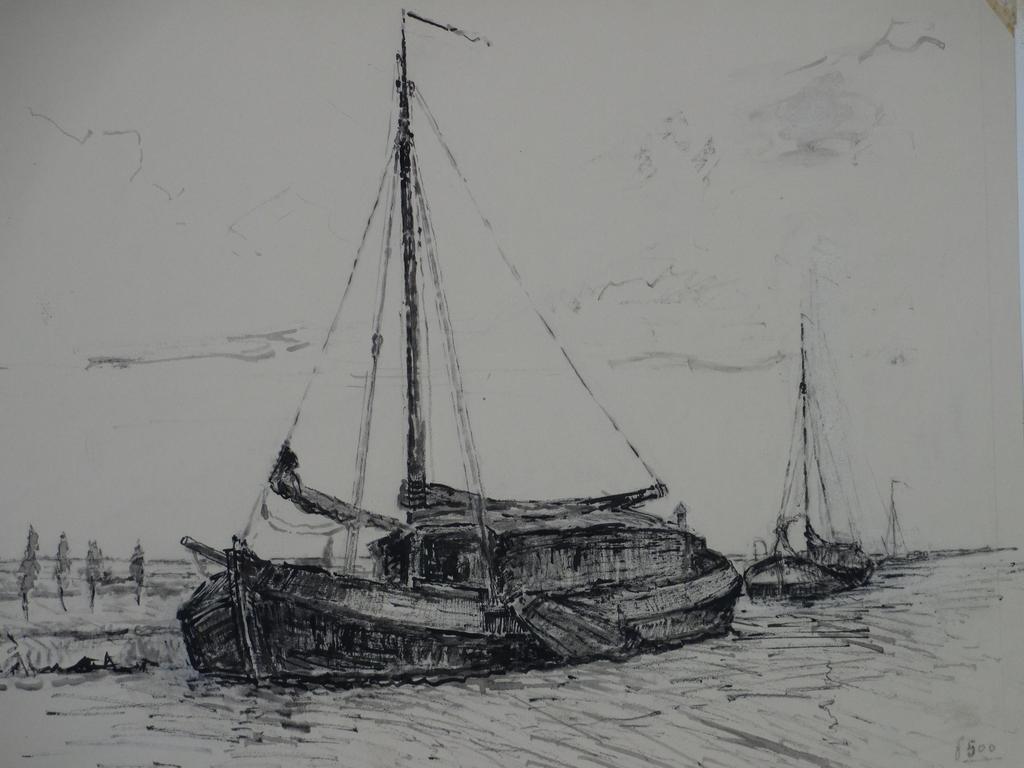 Willem Jans Dijk, Turftjalk Bergum 1923, Tekening kopen? Bied vanaf 75!