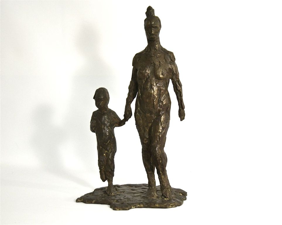 Els van Rees: Bronzen beeld. Moeder en kind kopen? Bied vanaf 650!