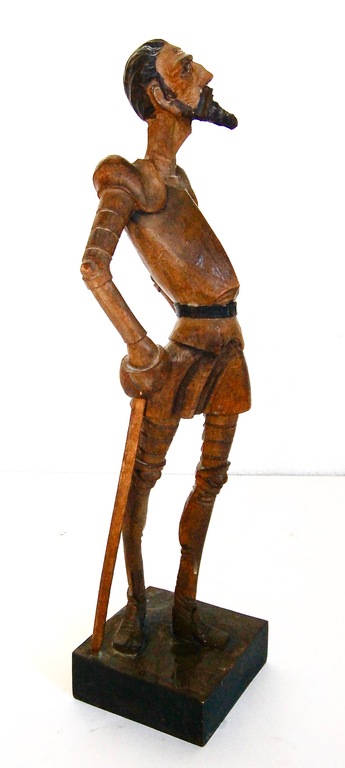 Houten beeldje - Don Quichotte - Ouro Artisania - Spanje -1950's kopen? Bied vanaf 19!