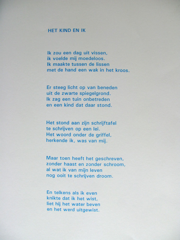 Siep van den Berg (1913-1998) - HET KIND EN IK - rijmprent kopen? Bied vanaf 1!