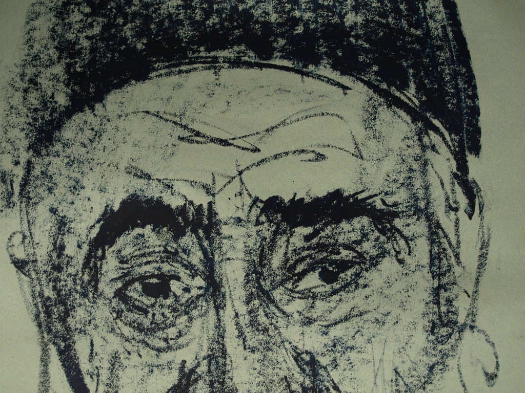 Ralph Prins : Tekening , Rabbijn – gesigneerd – 1990 kopen? Bied vanaf 1!
