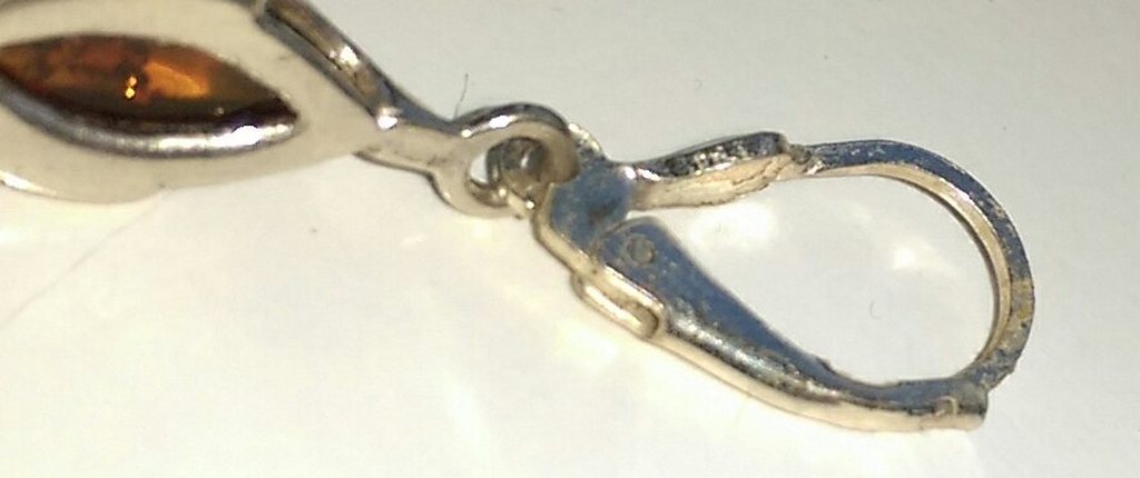 Zilveren oorbellen met amber(baltische barnsteen) kopen? Bied vanaf 17!