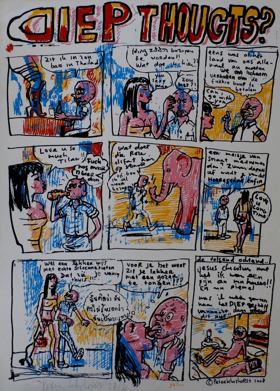 Peter Klashorst - zeefdruk: Deep Thoughts - 2008 kopen? Bied vanaf 1!