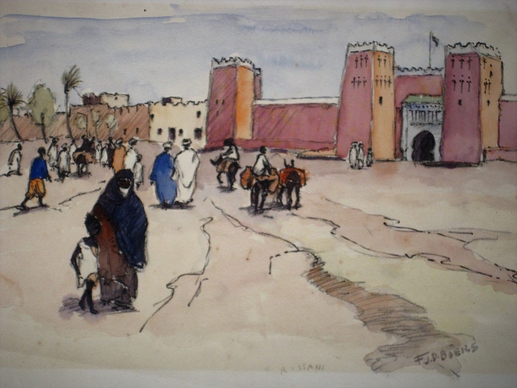 Zeldzaam Oriëntaals aquarel "marktdag te Risanni Marokko" Frans Boers 1912-1987 kopen? Bied vanaf 1!