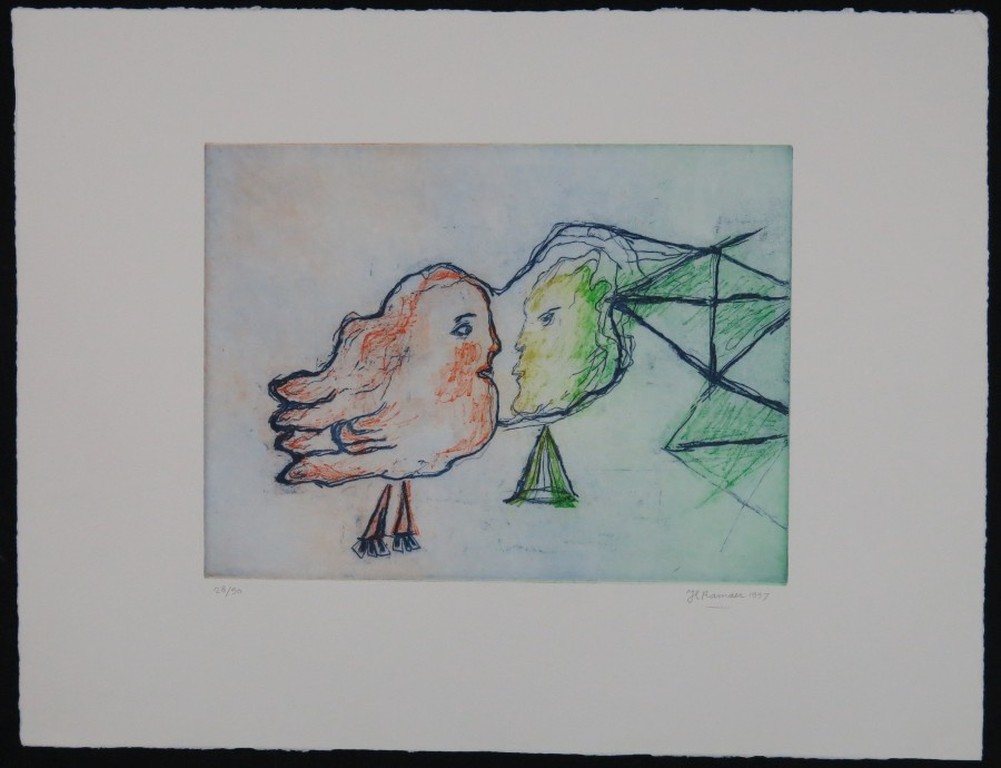 Hanny Ramaer: Ets, Twee gezichten kopen? Bied vanaf 1!