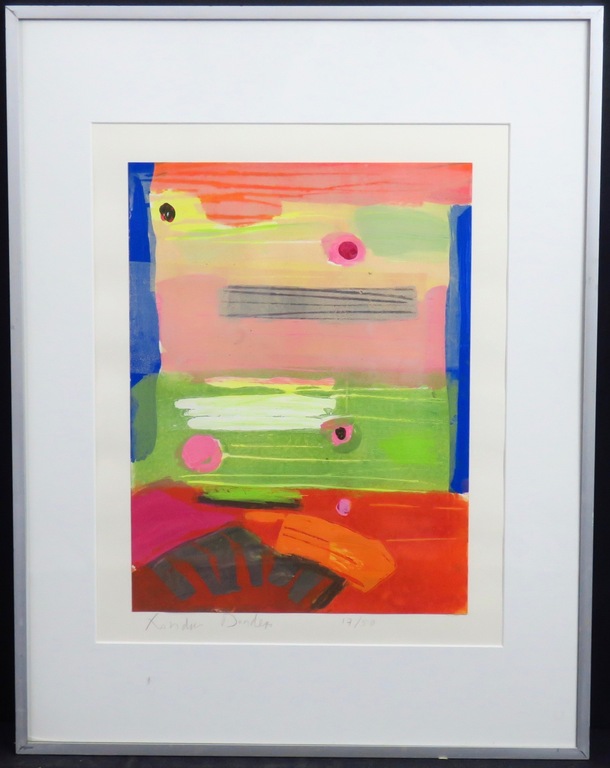 Xandra Donders: Zeefdruk, Romance (rood) -Ingelijst kopen? Bied vanaf 50!