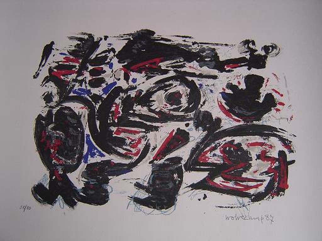 Originele Litho Theo Wolvecamp 1987 verkocht voor € 195!