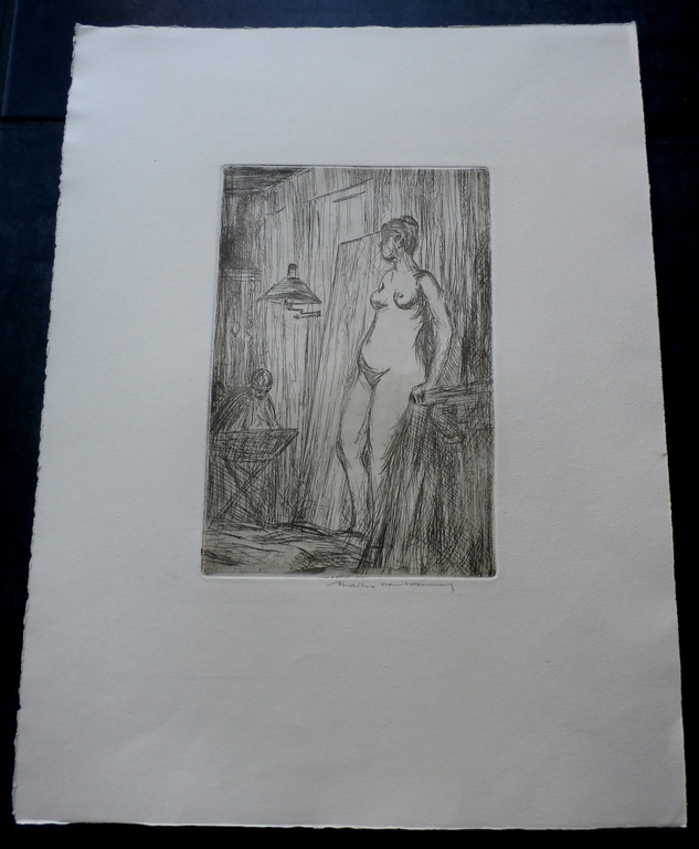 Martin van Waning - ets: naakt kopen? Bied vanaf 65!