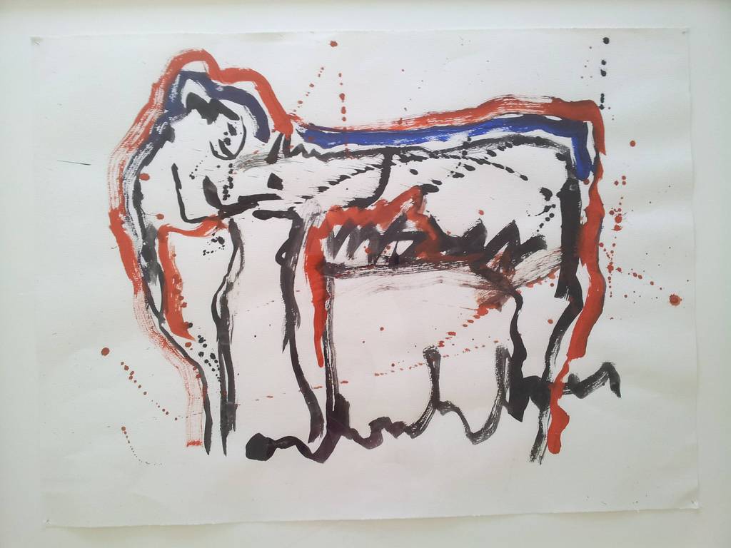 Anton Heyboer: Beest, origineel werk op papier, gesigneerd kopen? Bied vanaf 150!