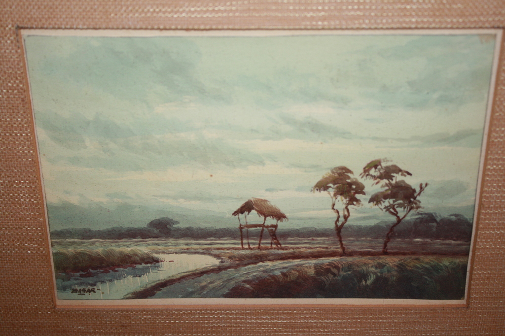 INDONESISCH LANDSCHAP met VUURBOMEN van BASAR  - TOP QUALITEIT kopen? Bied vanaf 1!