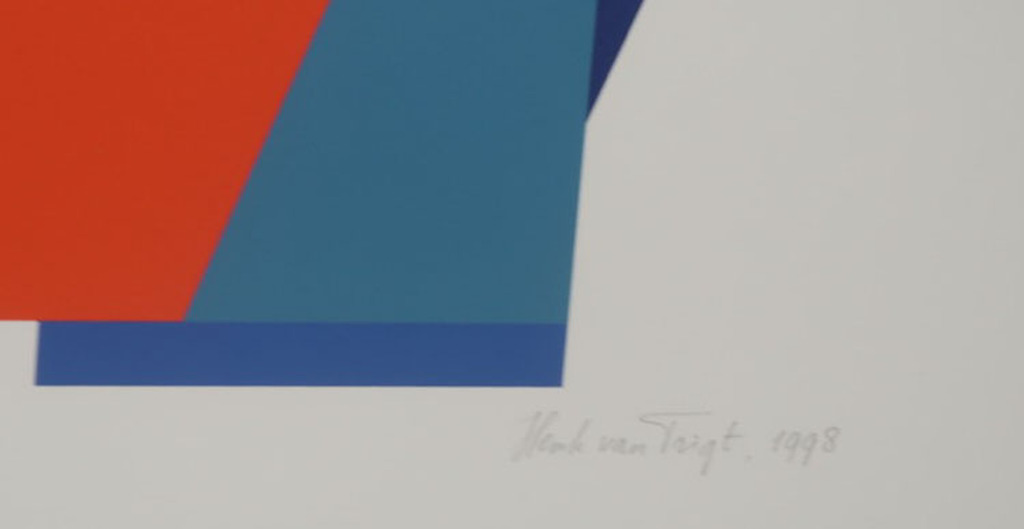 Henk van Trigt: Zeefdruk, Abstracte compositie kopen? Bied vanaf 100!
