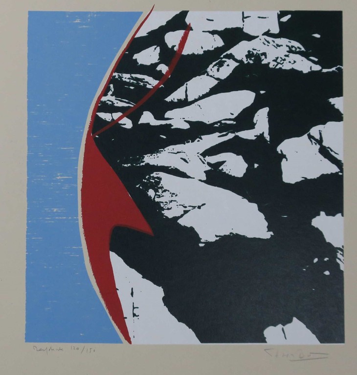 Onbekend gesigneerd: Zeefdruk, Z.T. Abstract kopen? Bied vanaf 1!