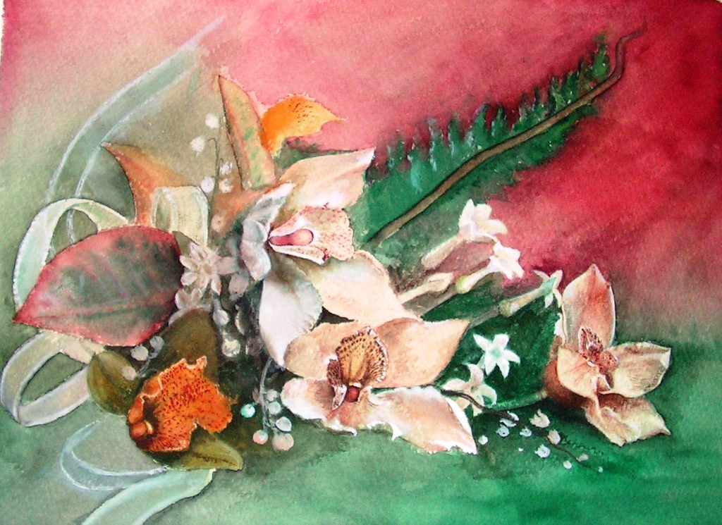 Aquarel  -  boeket orchideën kopen? Bied vanaf 1!