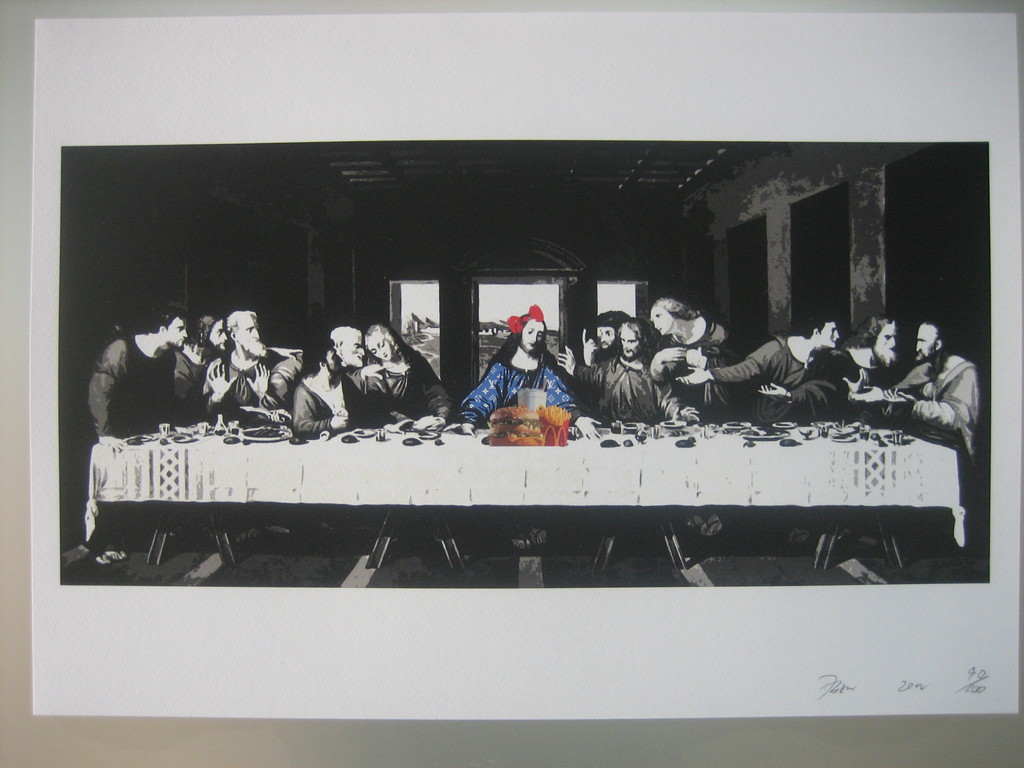 DEATH NYC Limited Edition Art print Graffiti Signed "Last Supper" Rare 2012 kopen? Bied vanaf 1!