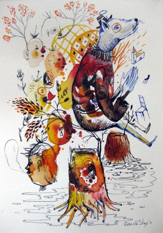 Mooi origineel werk Collin van der Sluijs: Detached kopen? Bied vanaf 1!