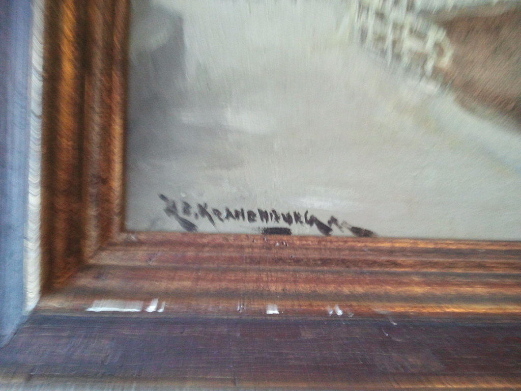  Gezicht op Zierikzee, olieverf op doek kopen? Bied vanaf 1!