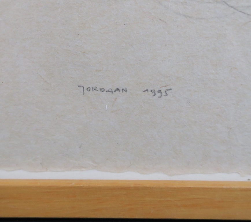 Peter Jordaan: Tekening, Zonder titel - Ingelijst kopen? Bied vanaf 20!