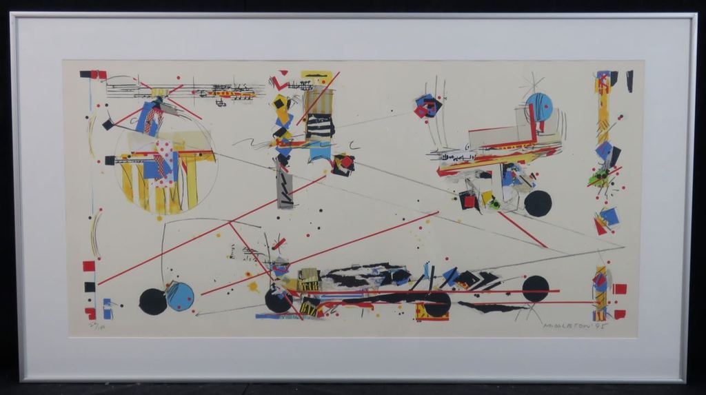 Sam Middleton: Zeefdruk, Drum sticks - Ingelijst verkocht voor € 60!