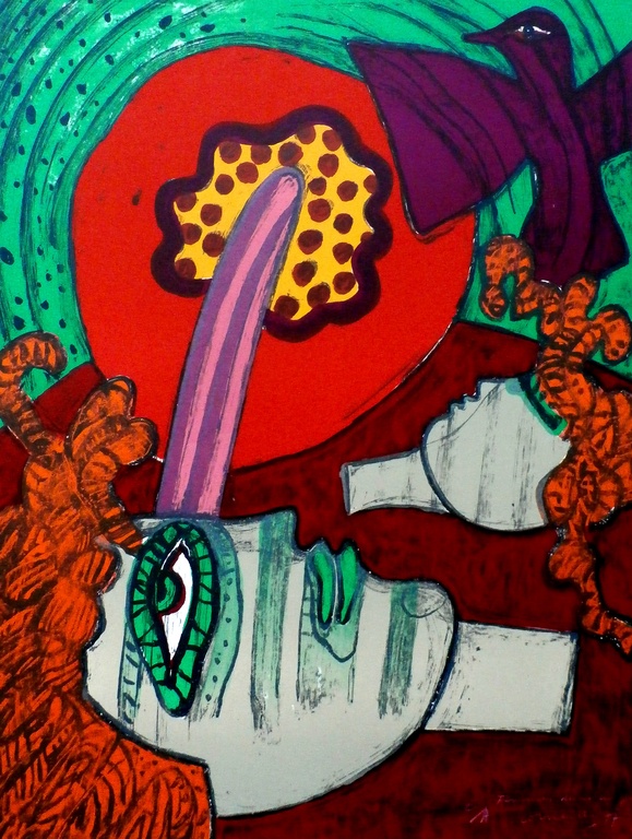 Corneille - litho: Femme dans un Jardin - 1977 kopen? Bied vanaf 150!