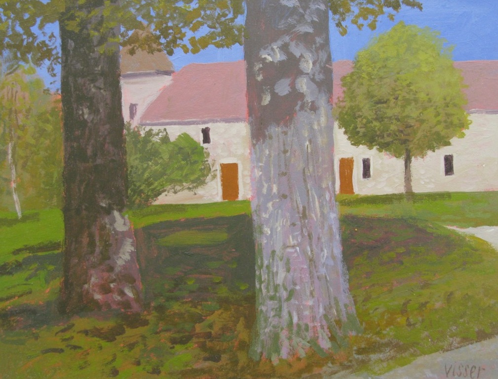 Hendrik Jan Visser - IN FRANKRIJK - acryl op papier kopen? Bied vanaf 1!