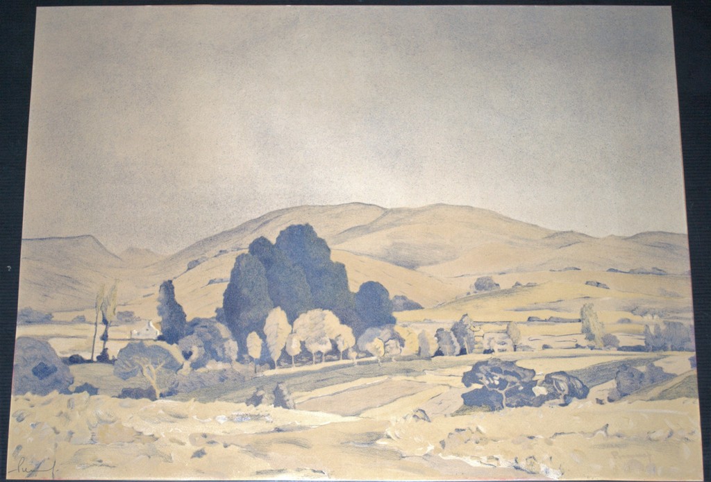 J.H.Pierneef - lithografie Hartbeesfontein Zuid-Afrika  kopen? Bied vanaf 35!