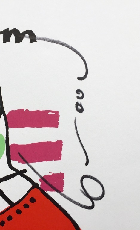 Herman Brood - Originele Handgesigneerde Zeefdruk: "We're a team" kopen? Bied vanaf 1!