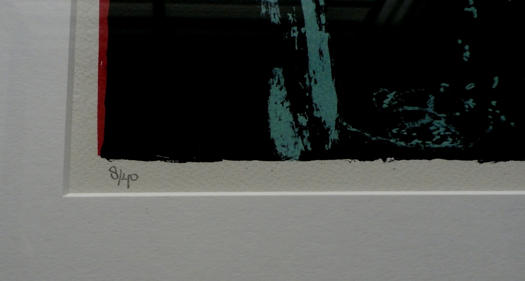 Marcel Pinas - zeefdruk: Afaka 2 - ingelijst kopen? Bied vanaf 100!