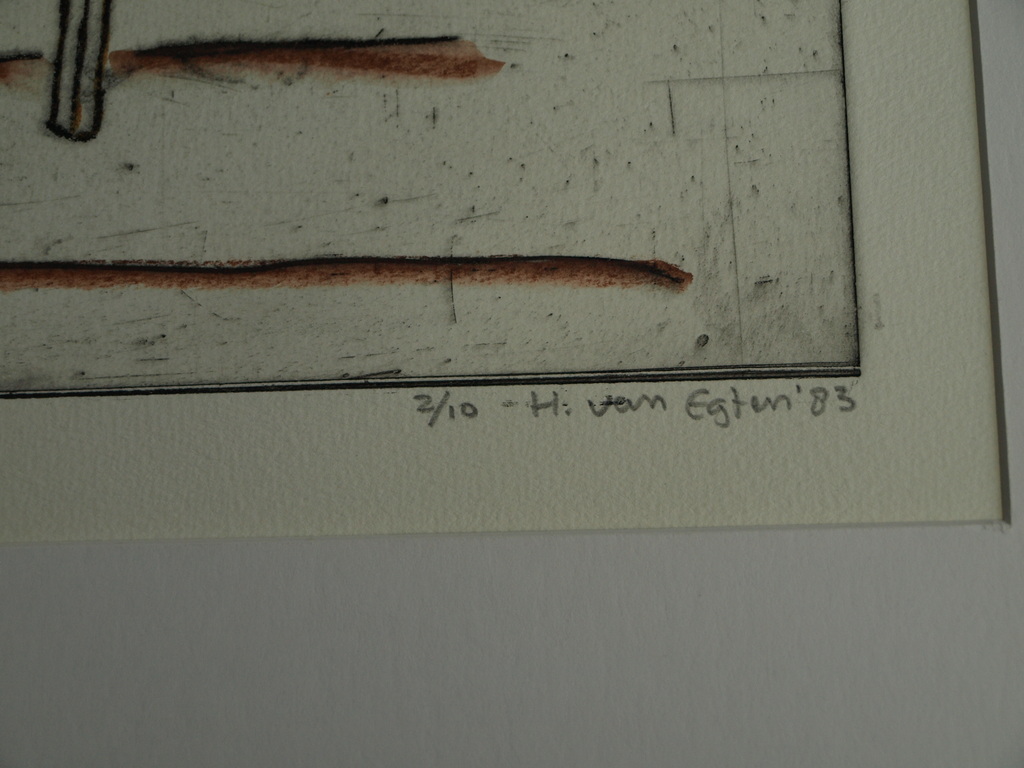 Hettie van Egten :  Handgekleurde ets , St Utter 16 – “String...” – 1983 kopen? Bied vanaf 1!