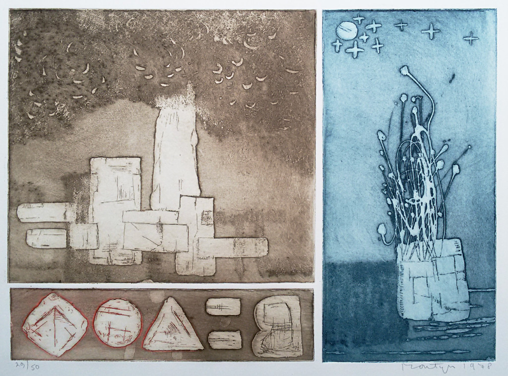 Jan Montyn - Signes de Ambarawa II, aquatint ets kopen? Bied vanaf 175!