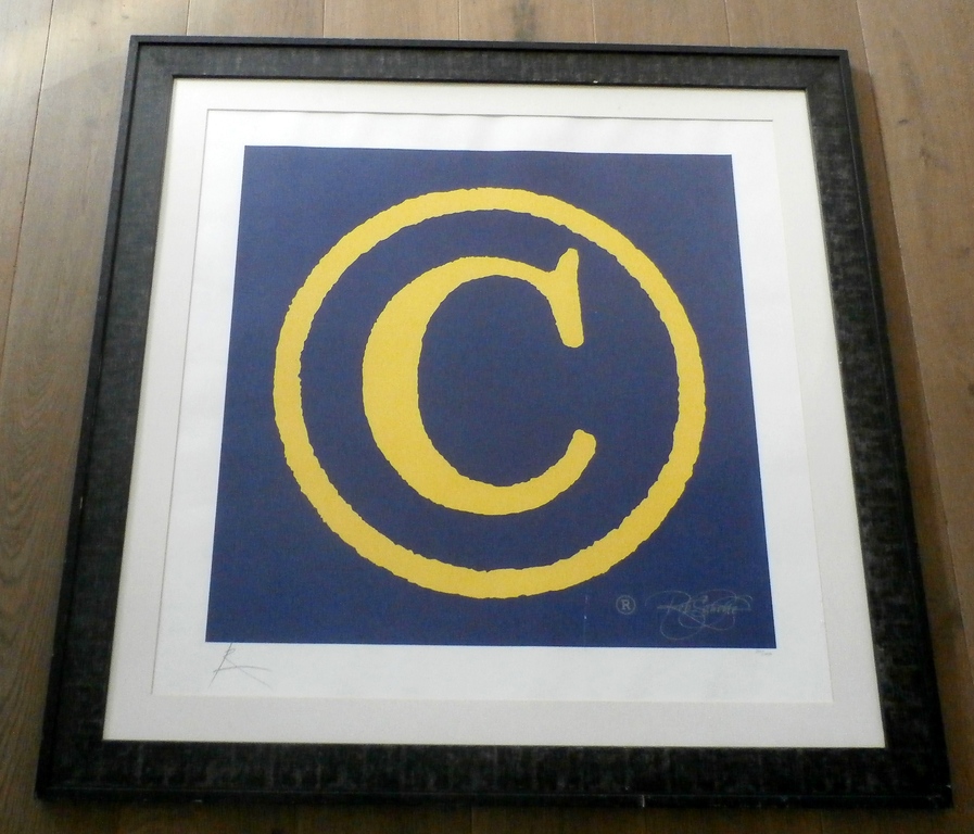 Rob Scholte - ingelijste zeefdruk: Copyright verkocht voor € 125!