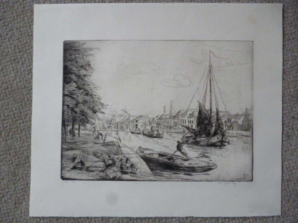 Walter Zeising - ets - Het Donkere Spaarne, Haarlem kopen? Bied vanaf 75!