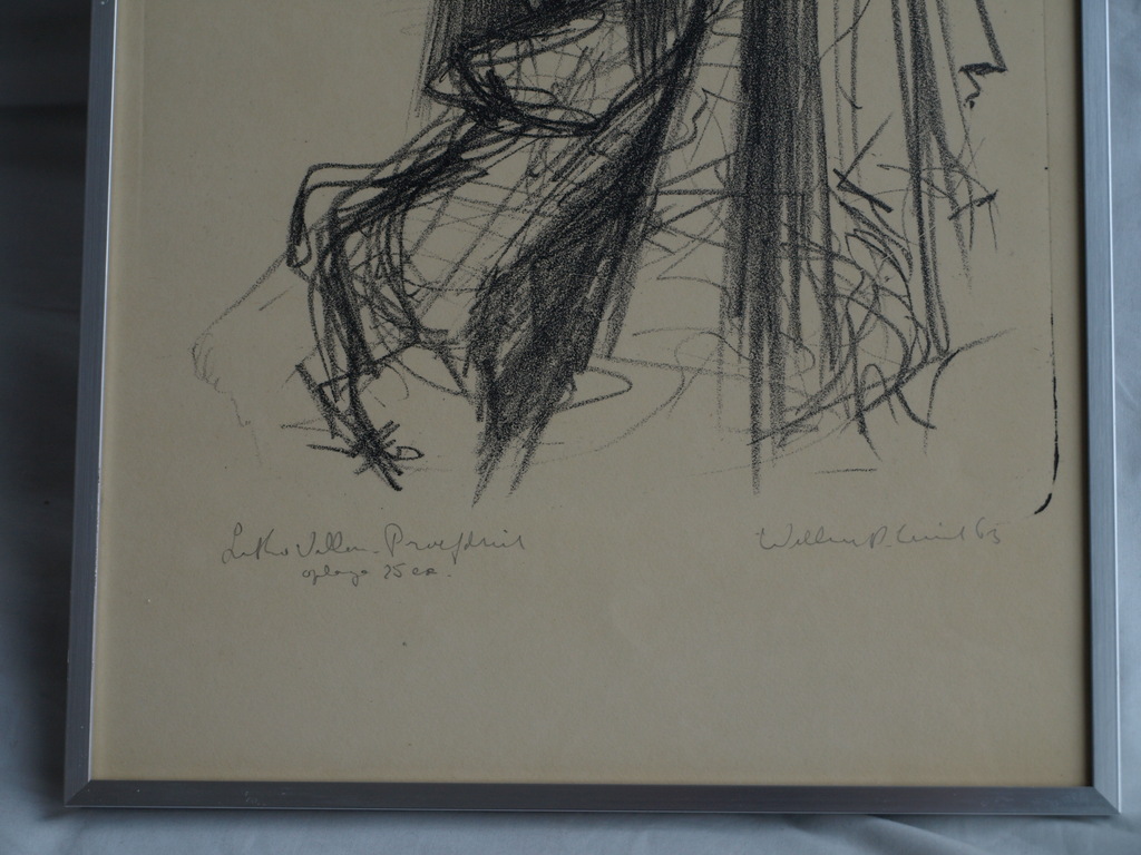 William D. Kuik / Dirkje Kuik : Litho, ‘Villon’ - ingelijst – 1963 kopen? Bied vanaf 75!