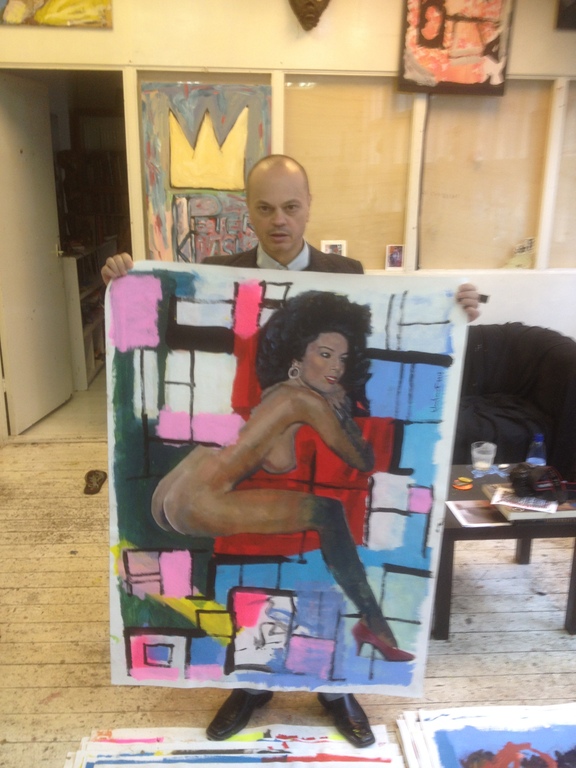 Peter Klashorst - Acryl- en olieverf op doek, zeer groot werk kopen? Bied vanaf 320!