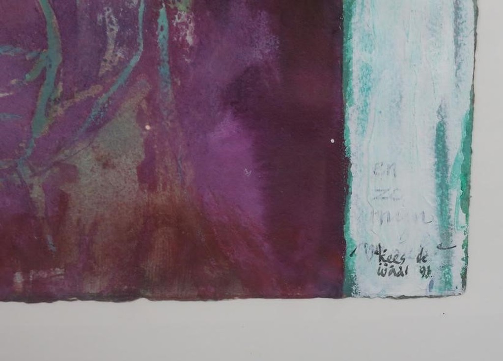 Kees de Waal: Gouache, Ets en Aquatint, Clown - Ingelijst kopen? Bied vanaf 1!