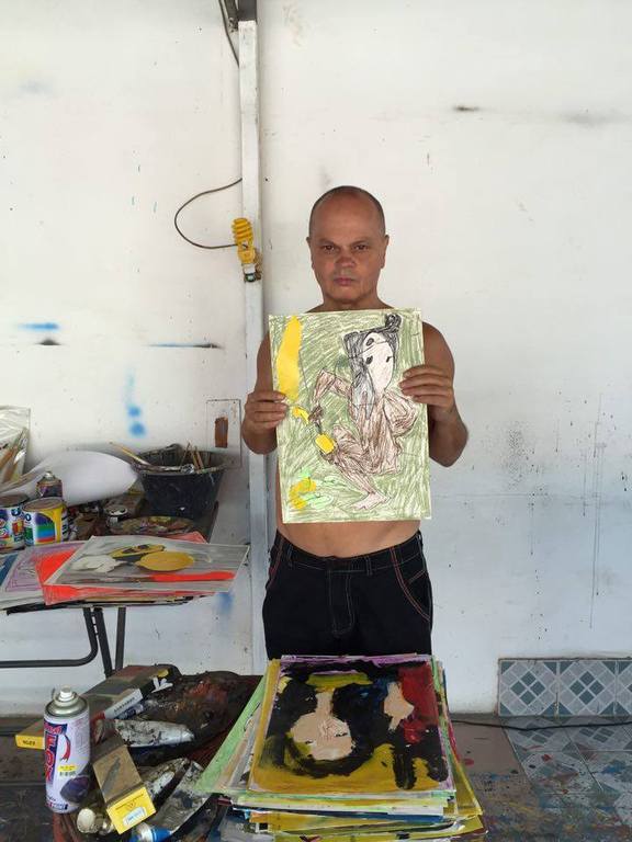 Peter Klashorst - Chocolate, Piklasso - gemengde techniek op papier - gesigneerd kopen? Bied vanaf 1!