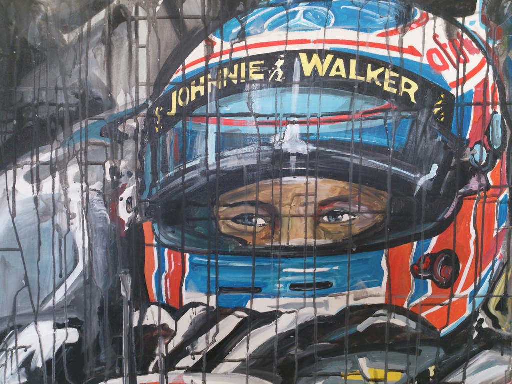 Eric-Jan Kremer, schilderij op doek, Jenson Button kopen? Bied vanaf 395!
